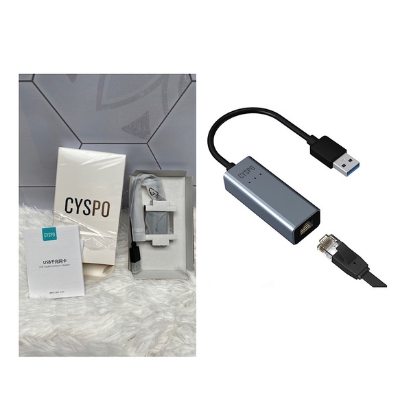 USB 3.0 to 10/100/1000 Gigabit Ethernet Adapter for Laptop Plug - Picture 1 of 10